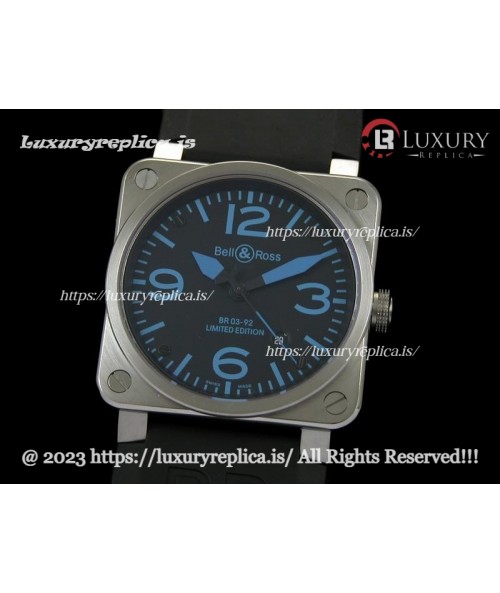 BELL & ROSS INSTRUMENT BR 03-92 BLUE SWISS AUTOMATIC