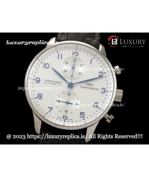 IWC PORTUGUESE IW371417 SWISS CHRONOGRAPH 41MM WHITE DIAL