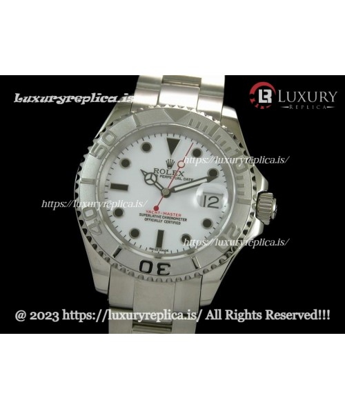 ROLEX YACHT-MASTER 3135 MOVEMENT - WHITE DIAL - BLACK DOT MARKERS