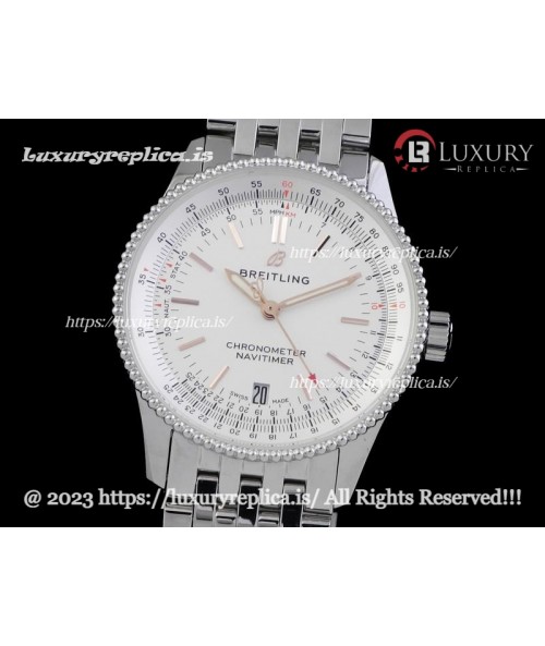 BREITLING NAVITIMER 1 38MM SWISS AUTOMATIC WHITE DIAL