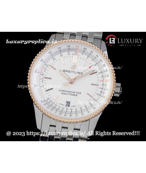 BREITLING NAVITIMER 1 38MM SWISS AUTOMATIC STAINLESS STEEL WHITE DIAL