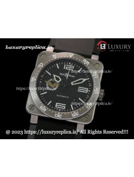 BELL & ROSS TYPE AVIATION BR 03 LOGO SWISS AUTOMATIC BLACK DIAL