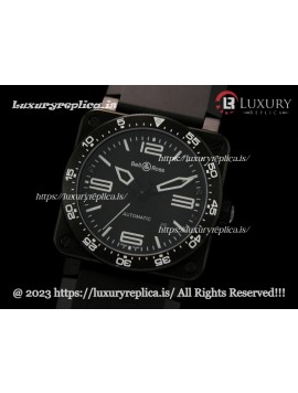 BELL & ROSS TYPE AVIATION BR 03 PVD SWISS AUTOMATIC BLACK DIAL