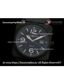 BELL & ROSS BIG DATE BR 01-96 PVD WHITE SWISS AUTOMATIC