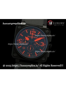 BELL & ROSS BR 01-94 CHRONOGRAPH PVD ORANGE 46MM SWISS AUTOMATIC