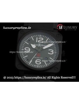 BELL & ROSS AVIATION MILITARY TYPE BR 03-92  PVD GREEN DIAL