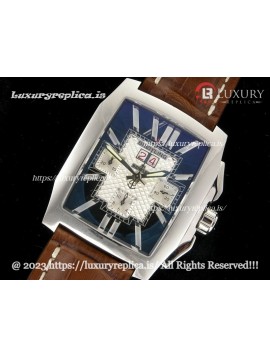 BREITLING BENTLEY FLYING B SWISS CHRONOGRAPH BLUE DIAL - BROWN LEATHER STRAP