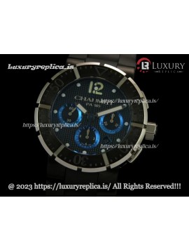 CHAUMET CLASS ONE CHRONOGRAPH SWISS AUTOMATIC PVD BLACK DIAL - BLACK RUBBER STRAP
