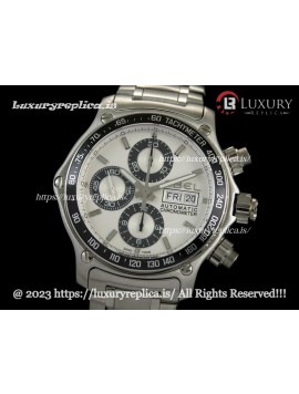 EBEL 1911 DISCOVERY SWISS CHRONOGRAPH WHITE DIAL - STAINLESS STEEL BRACELET