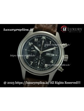 IWC PILOT SPITFIRE CHRONOGRAPH IW387903 BROWN LEATHER STRAP