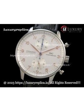 IWC PORTUGUESE IW371401 SWISS CHRONOGRAPH 41MM WHITE DIAL