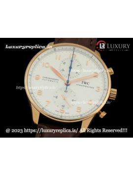 IWC PORTUGUESE IW371480 ROSE GOLD 41MM WHITE DIAL
