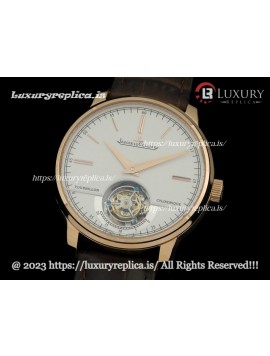 JAEGER MASTER GRAND REAL TOURBILLON ROSE GOLD WITH BROWN LEATHER STRAP
