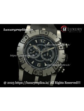 ROGER DUBUIS EASY DIVER CHRONOEXCEL SWISS CHRONOGRAPH BLACK DIAL - RUBBER STRAP