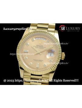 ROLEX DAY-DATE 36MM 128238 CHAMPAGNE DIAMOND DIAL