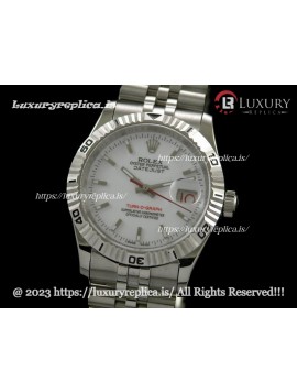 ROLEX TURN-O-GRAPH SWISS AUTOMATIC JUBILEE BRACELET - WHITE DIAL - STICK MARKERS
