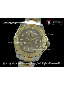 ROLEX YACHT-MASTER 2 TONE 3135 MOVEMENT - GREY DIAL