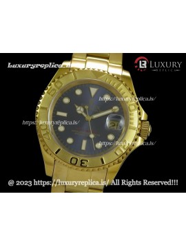ROLEX YACHT-MASTER YELLOW GOLD 3135 MOVEMENT - BLUE DIAL