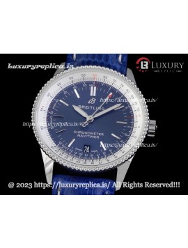 BREITLING NAVITIMER 1 38MM SWISS AUTOMATIC Blue DIAL LEATHER STRAP
