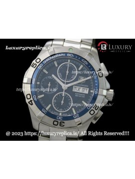 TAG HEUER AQUARACER CALIBRE 16 DAY DATE CHRONOGRAPH SWISS AUTOMATIC - BLUE DIAL - STAINLESS STEEL BRACELET