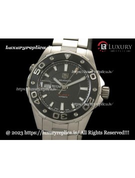 TAG HEUER CALIBRE 5 AQUARACER 500M SWISS AUTOMATIC BLACK DIAL - STAINLESS STEEL BRACELET