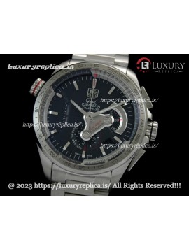 TAG HEUER GRAND CARRERA CALIBRE 36 CHRONOGRAPH SWISS AUTOMATIC BLACK DIAL - STAINLESS STEEL BRACELET