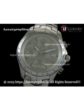 TAG HEUER CALIBRE 16 LINK DAY DATE CHRONOGRAPH SWISS AUTOMATIC - GREY DIAL