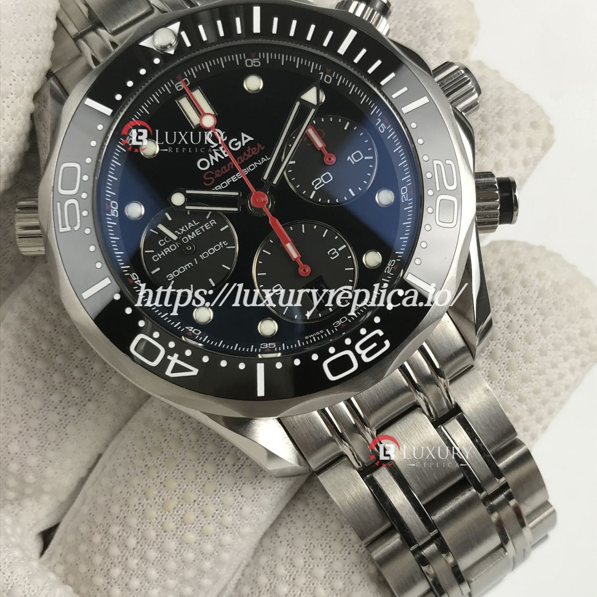 OMEGA SEAMASTER DIVER 300M CO-AXIAL CHRONOGRAPH 44MM BLACK DIAL