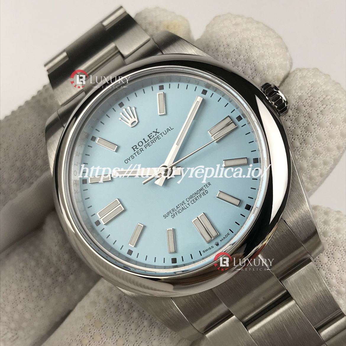 ROLEX OYSTER PERPETUAL 41MM 124300 TURQUOISE BLUE DIAL